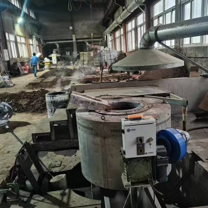 500 kg-os rézolvasztó kemence